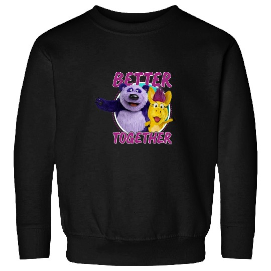 Panda Pet Kids Donkey Hodie and Purple Panda Better Together Poster Sweatshirts