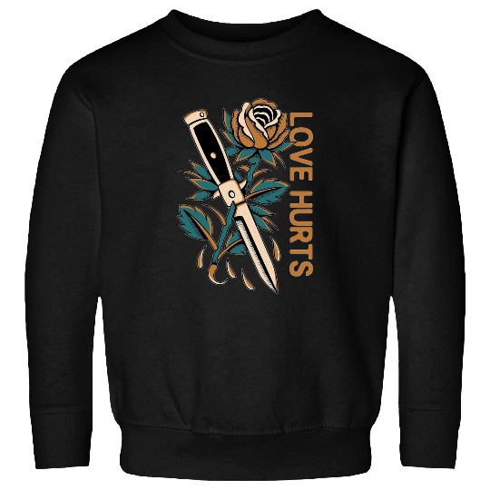 Love Hurts x Rose x Switchblade Traditional Sweatshirts