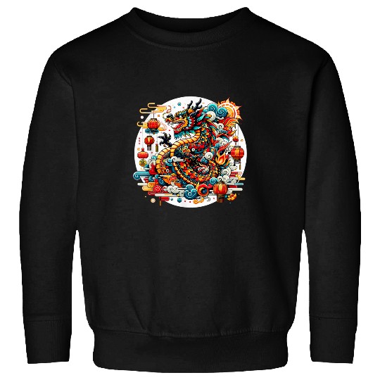 Dragon Pet Vibrant Chinese Dragon Dance Lunar New Year Celebration 10 Sweatshirts