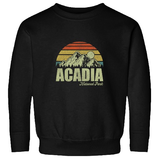 Hiking Hiker Acadia National Park vintages s Mountain Hike Sweatshirts