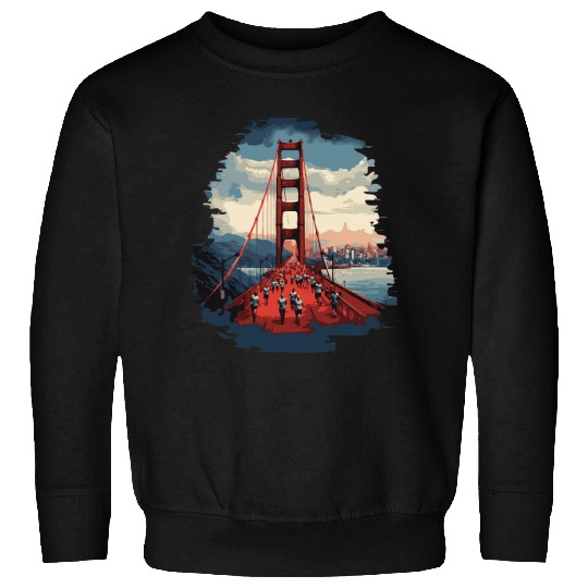 San Francisco Marathon Iconic Golden Gate Bridge Running Sweatshirts