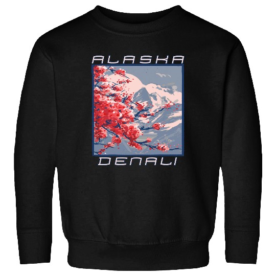Mountains Galaxy Hiking Denali Alaska Hike Mountaineer Sweatshirts