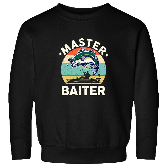 MasterBaiter Kayak Fishing Men Dad Grandpa Bass Fish Sweatshirts