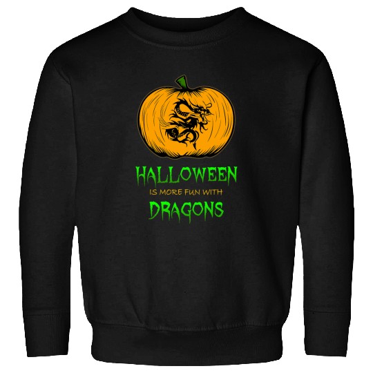 Dragon Pet Tribal Dragon Jack O Lantern Sweatshirts