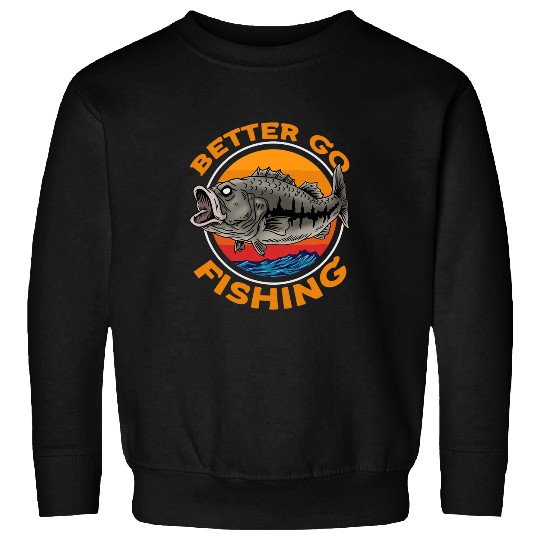 Fishing Bass Fish Fisherman Fishing Fisher Sweatshirts