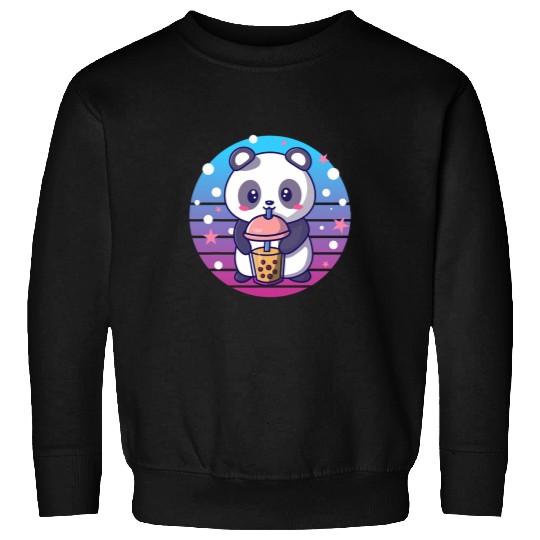Panda Pet Boba Tapioca Pearls Bubble Milk Tea Drink Panda Lover 5 Sweatshirts