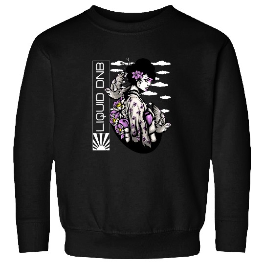 Drums Drummer Liquid DnB Music Liquid Jungle EDM Drum And Bass Drums Sweatshirts