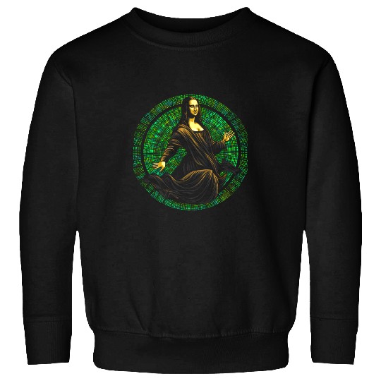 Mona Lisa Dances Abstract Surreal Fine Art Fashion Sweatshirts