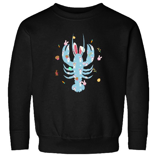 Th Cute Lobster Lover Easter Bunny Costume Egg Easter Sweatshirts