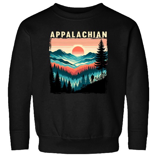 Trail Horizontal Stripe Appalachian Trail Hiking Camper Sweatshirts
