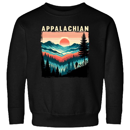 Trail Horizontal Stripe Appalachian Trail Hiking Camper Sweatshirts