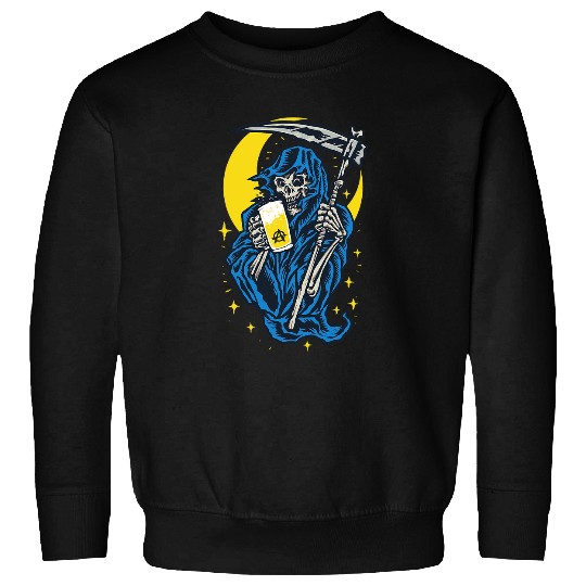 Beer Fun Grim Reaper Adult Beer Gift Last Minute Halloween Costume Sweatshirts