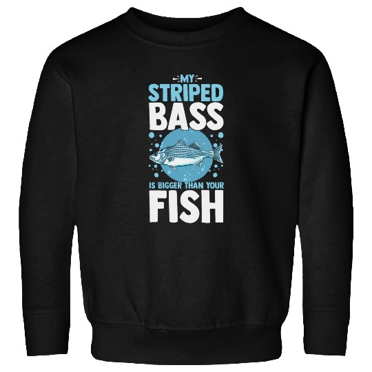 Striped Bass Fishing Funny Fish Atlantic Rockfish Sweatshirts