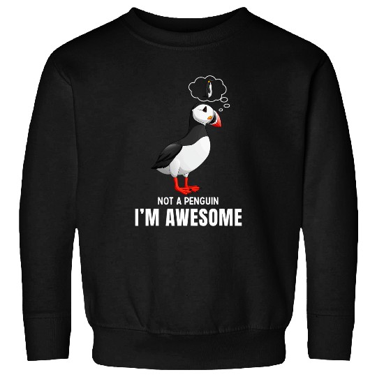 Penguin Pet Atlantic Puffin Bird Super Cute Animals Not a Penguin Sweatshirts