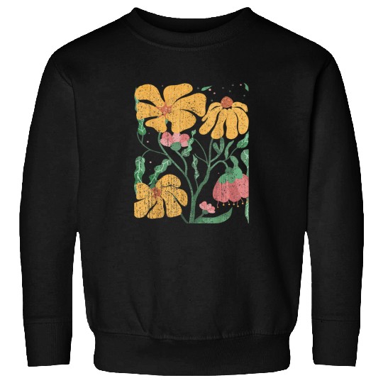 vintages Flowers Cute Boho Floral Nature Garden Retro Flower Sweatshirts