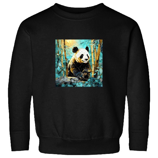 Panda Pet Celestial Harmony Panda and Gilded Bamboo Sonata Sweatshirts