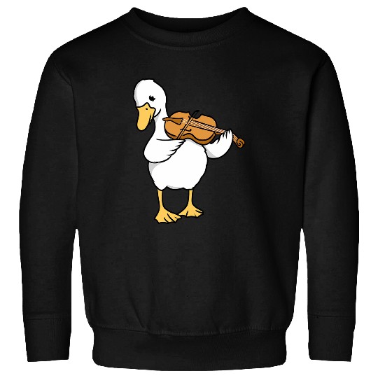 Duck Pet Playing Violin For Violin Player Sweatshirts