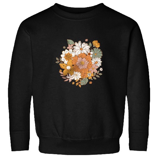 vintages Boho Wildflower Botanical Floral Plant Mom Gardening Sweatshirts