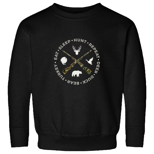Bear Pet Hunter Deer Duck Bear Turkey Hunting Eat Sleep Hunt Repeat Sweatshirts