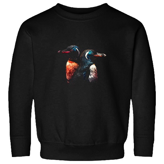 Penguin Pet Ying and Yang Artwork Animal Motif Penguin Sweatshirts