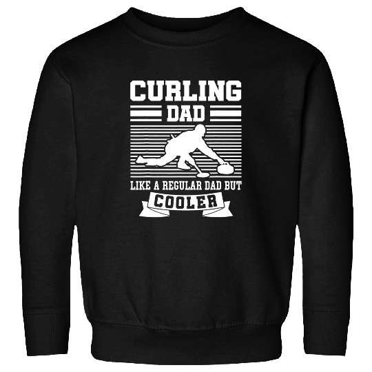 Mens Curling Dad Curler Papa Fathers Day Sweatshirts
