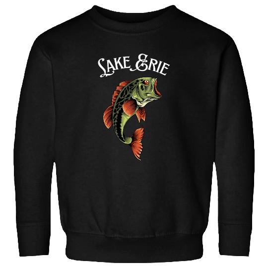 Lake Erie Bass Fishing Bass Fish Gifts and Tees Fishermen Sweatshirts