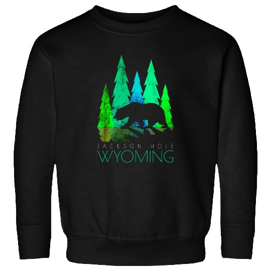 Bear Pet Jackson Hole Wyoming Bear and Trees Jackson Hole 2 Sweatshirts