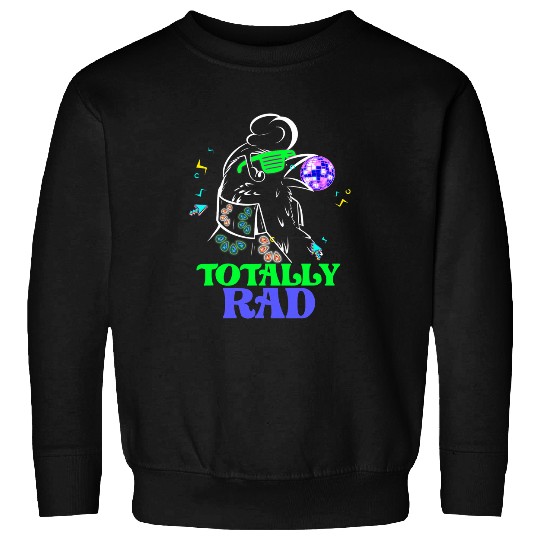 Totally Rad Retro Raven Disco 70s 80s Rock And Roll Sweatshirts