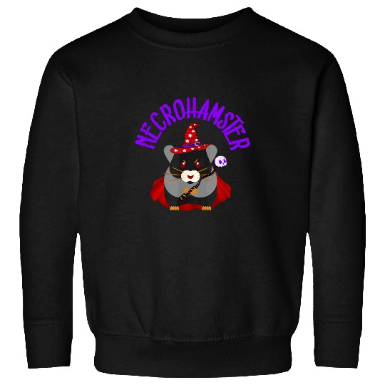 Hamster Pet NecroHamster Necromancer Hamster Funny Pet Wizard Rodent 1 Sweatshirts