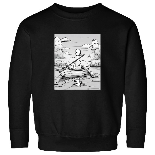 Duck Pet Pond Sailor Whimsical Duck Art Sweatshirts