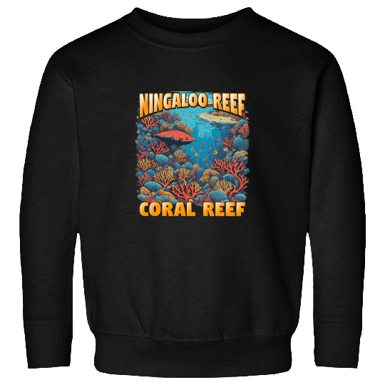 Ningaloo Reef Australia Coral Reef Marine Turtles Diving Sweatshirts