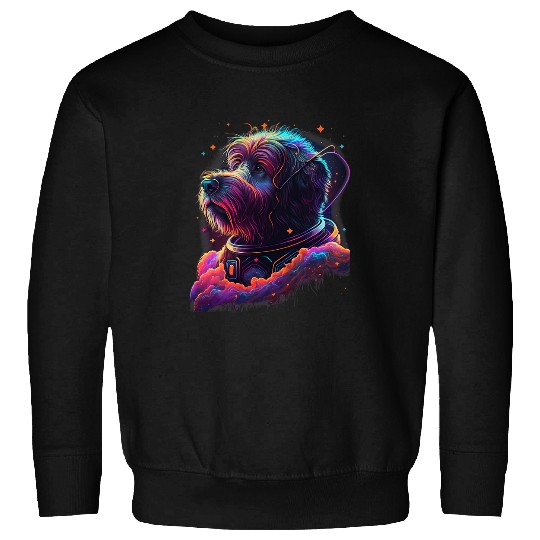 Astronauts Briard dog Space Galaxy Sweatshirts
