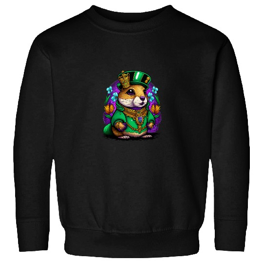 Mardi Gras King Queen Prairie Dog Sweatshirts