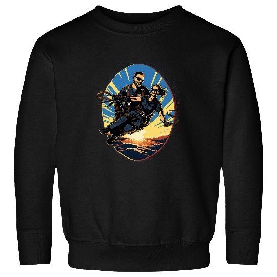 Tandem Skydiving Skydive Duo Skydivers 3 Sweatshirts