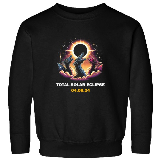 Dragon Pet Howling At Total Solar Eclipse 8 April 0011 Sweatshirts