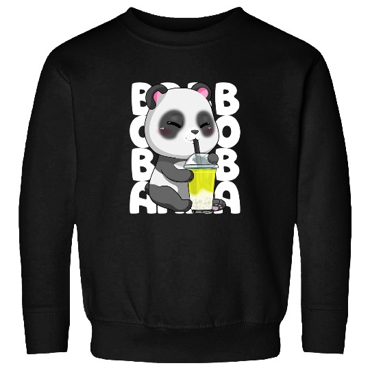 Panda Pet Bubble Tea Panda Boba Kawaii Japanese Anime Bear Milk Tea Sweatshirts