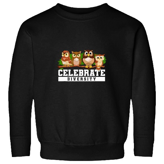 Owl Pet Enthusiast Birds Of Prey Nocturnal Celebrate Diversity Sweatshirts
