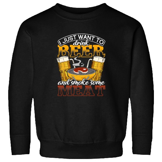 Beer Fun Grilling Meats Sweatshirts