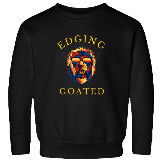 Lion Pet Edging Goated Sigma Lion Ironic Brainrot Meme 7 Sweatshirts