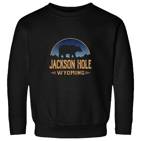 Bear Pet Jackson Hole Wyoming WY Bear Wildlife Mountains Sweatshirts