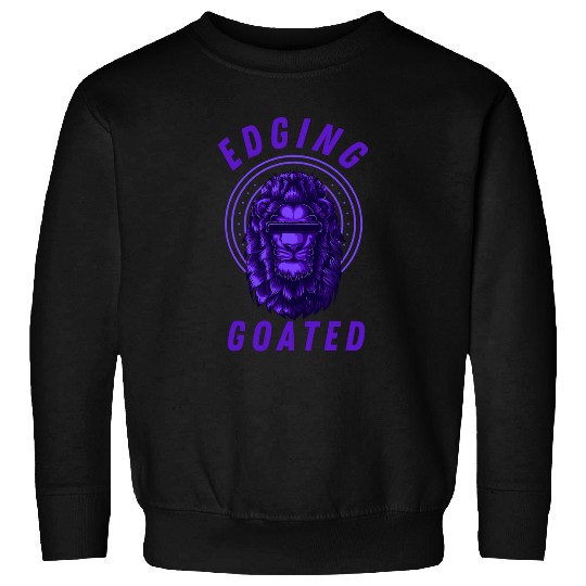 Lion Pet Edging Goated Sigma Lion Ironic Brainrot Meme 3 Sweatshirts