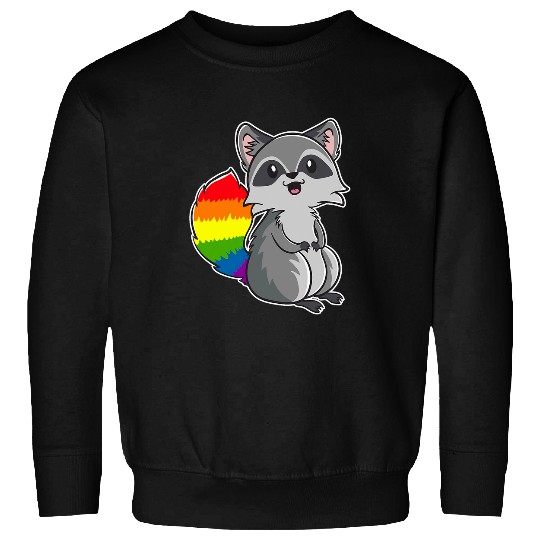 Raccoon Pet LGBT Gay Pride Raccoon Animal Lover Trash Panda Sweatshirts