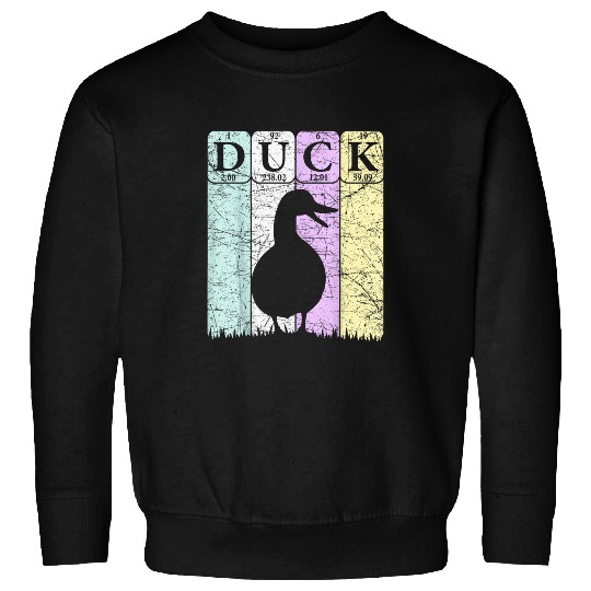 Duck Pet Pastel Duck Periodic Table Elements Duck Farmer Retro Sweatshirts
