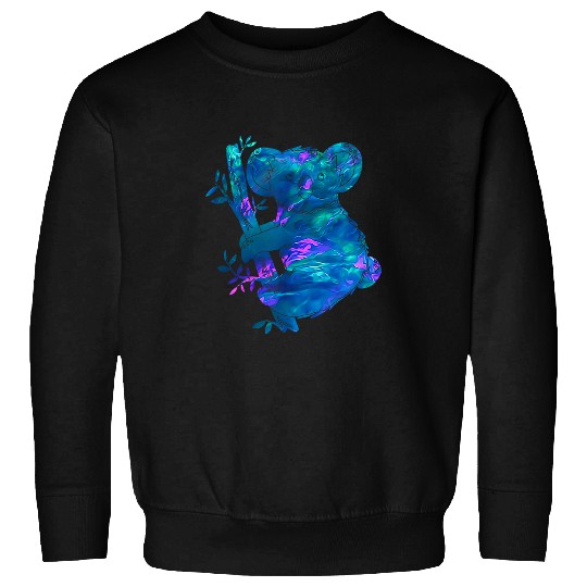 Koala Pet Cyan Blue Violet teal Koala For Animal lover Christmas Sweatshirts