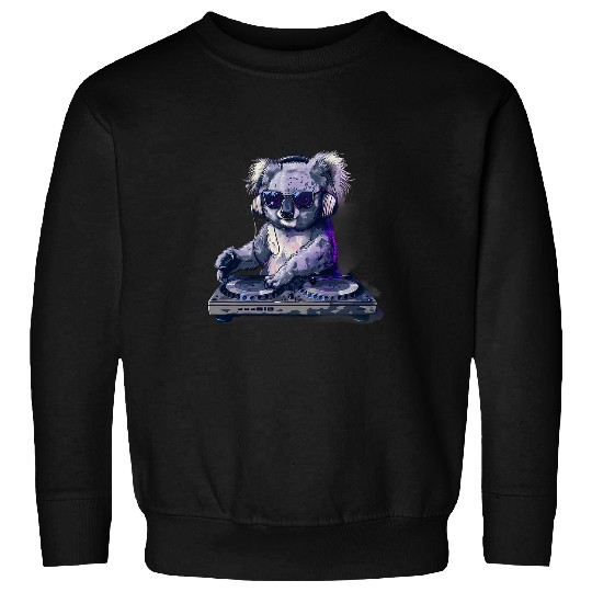 Koala Pet DJ Turntable DJ Koala Bear EDM House Music Beatmaker Sweatshirts