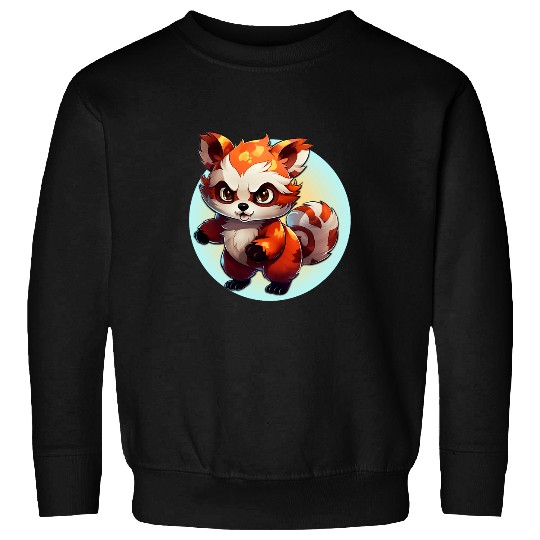 Panda Pet Pando Craze AI Art Meets Mythological Red Panda Digital Art Sweatshirts