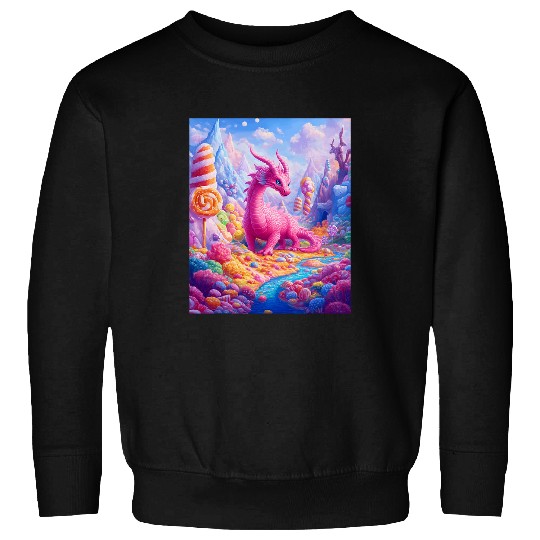 Dragon Pet Whimsical Dragon in Candyland Sweatshirts