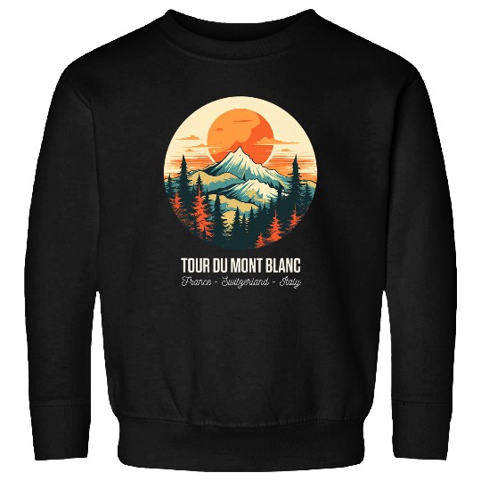 Tour Du Mont Blanc European Hiking Trail Chamonix Vintage Sweatshirts