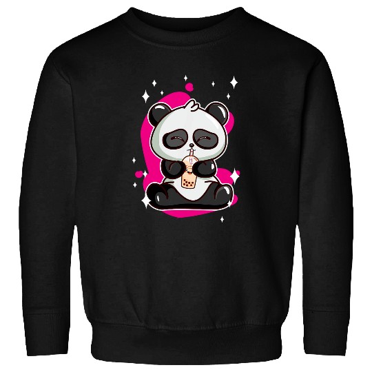 Panda Pet Bubble Kawaii Panda Drinking Boba Tea Sweatshirts