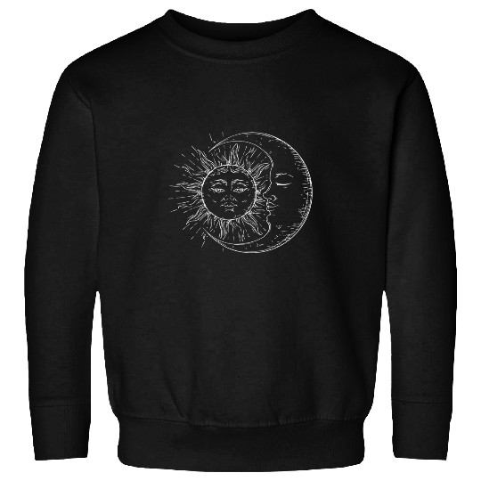 Sun and Moon Astrology Spiritual Yoga Sweatshirts